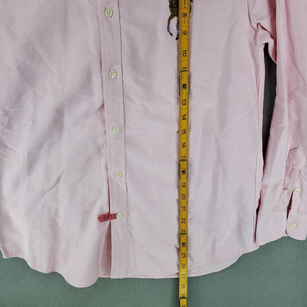 Ralph Lauren Button Up Shirt Kids L Pink Big Pony Oxford Long Sleeve L(16/18)